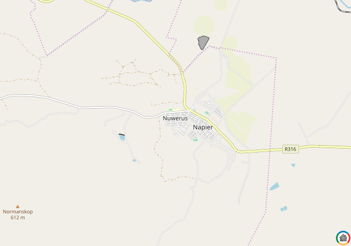 Map location of Napier
